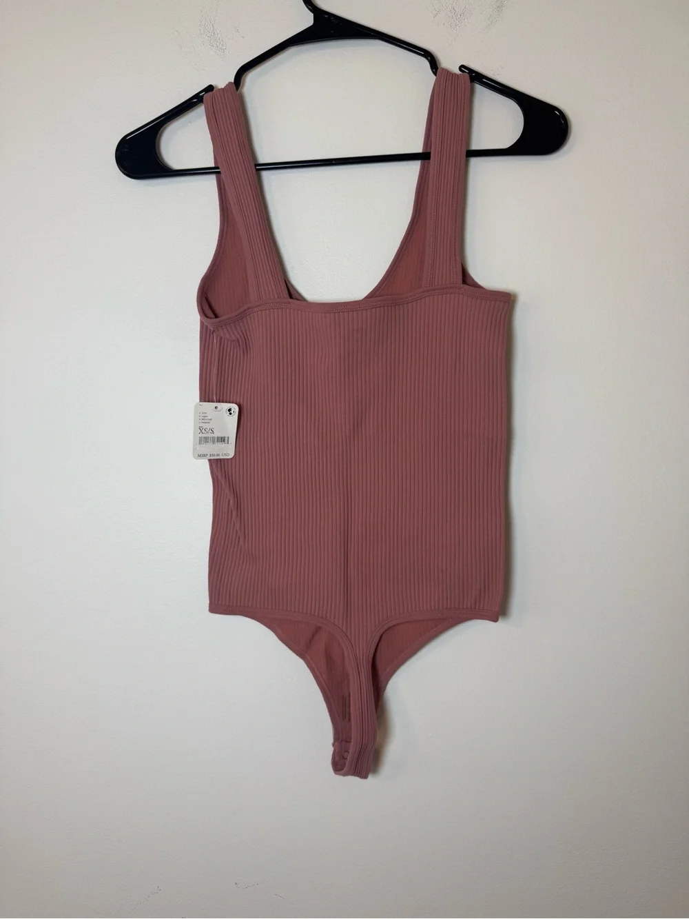 NWT Free People Intimately Ribbed V-Neck Bodysuit Copper XS